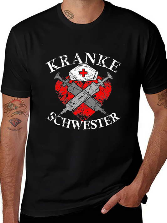 Kranke Schwester Nurse T-Shirt Black