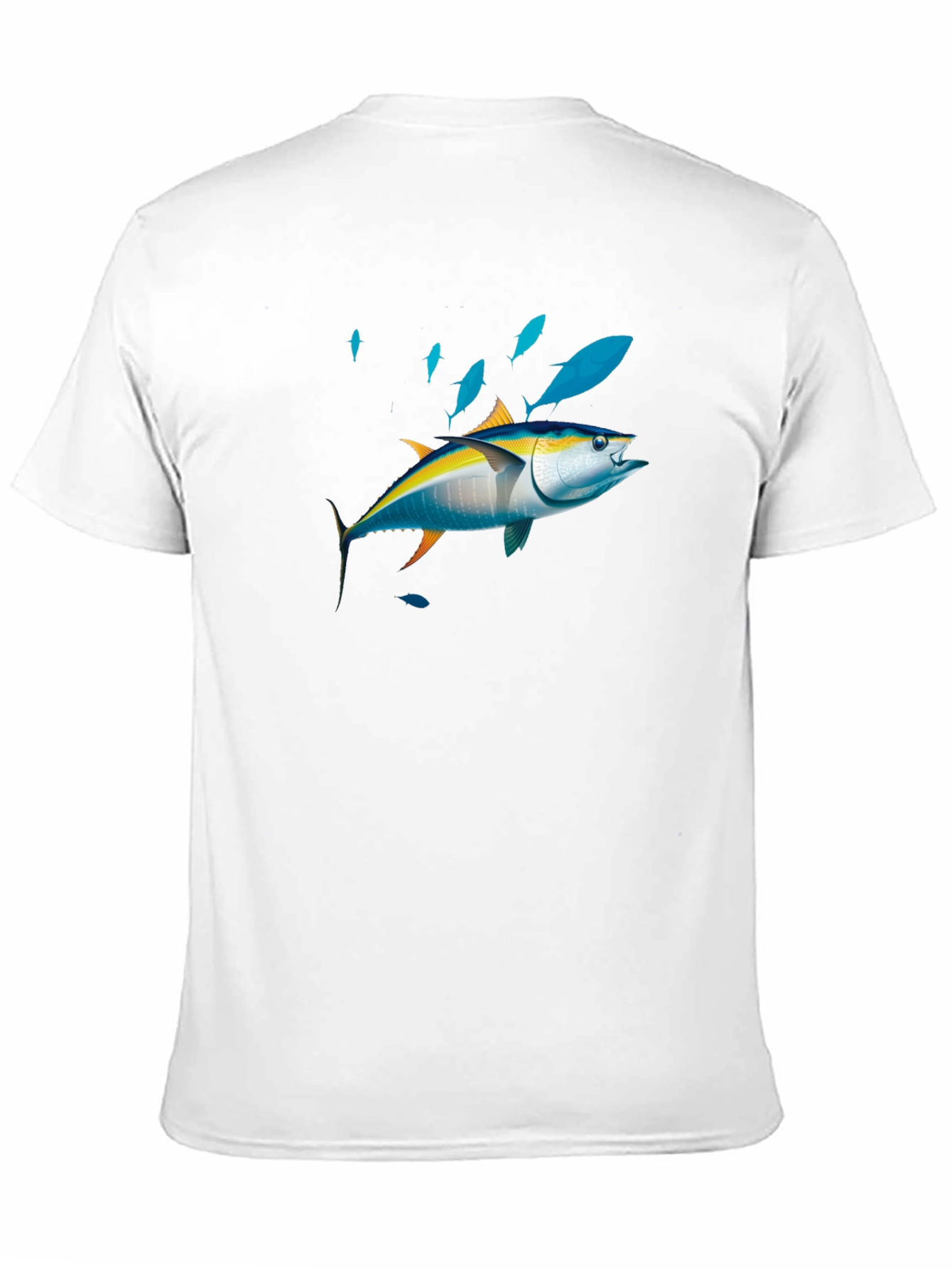 Tuna Fish Graphic Print Black Tee