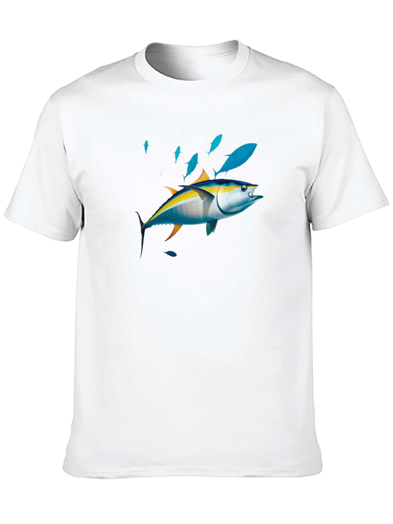 Tuna Fish Graphic Print Black Tee