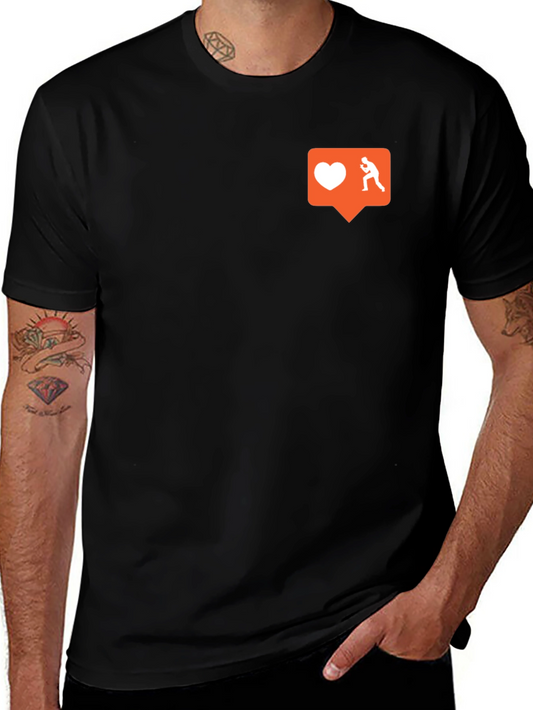 Black T-Shirt with Social Media Inspired Graphic