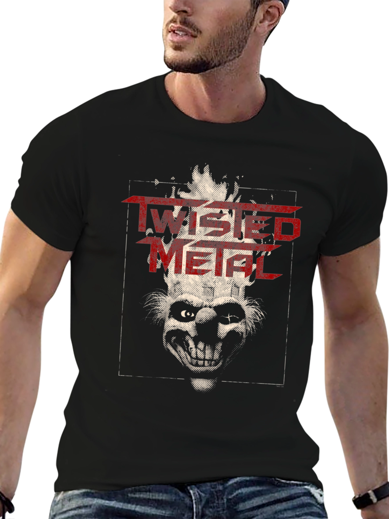 Twisted Metal Clown Graphic T-Shirt - Black