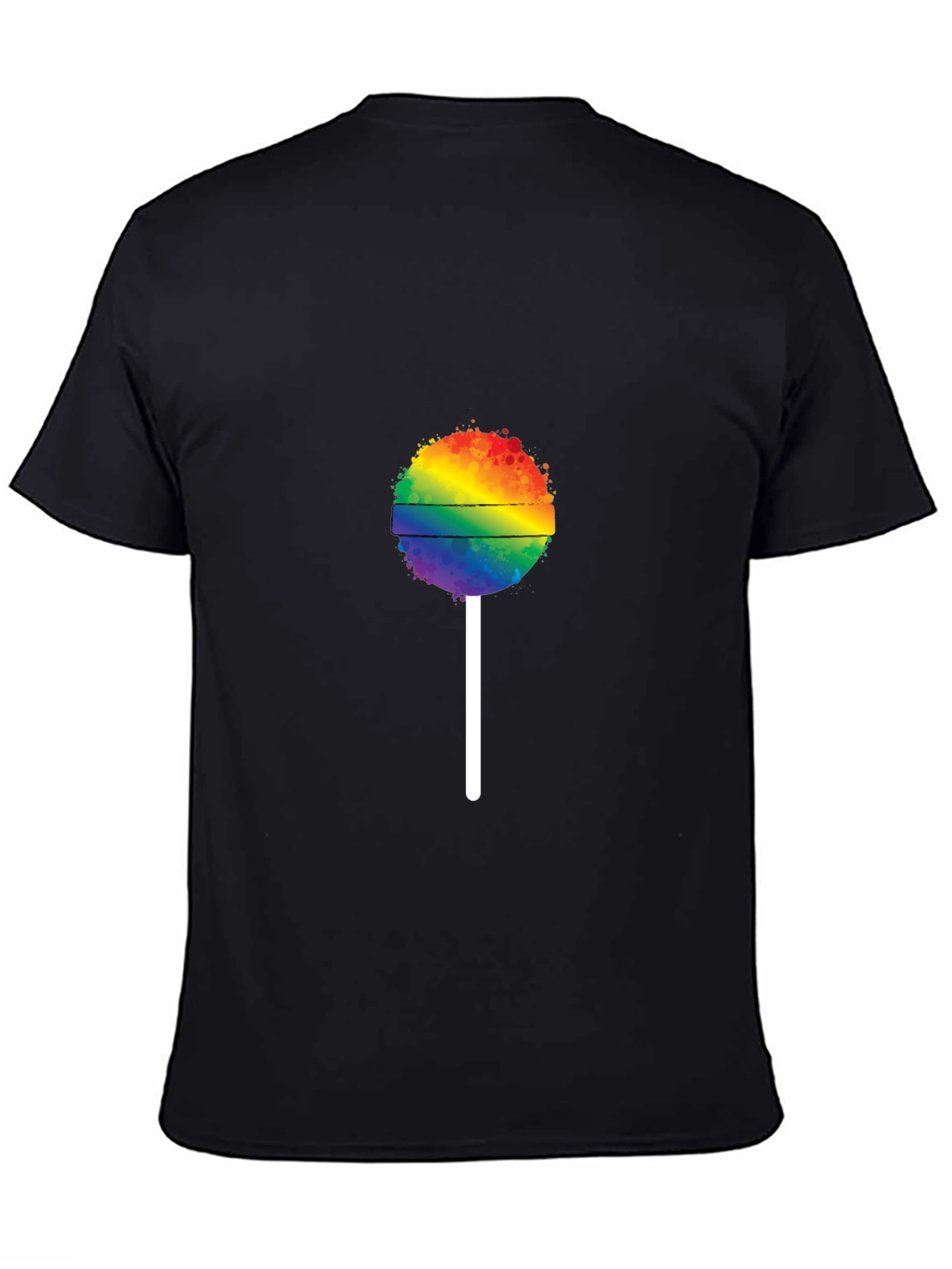 Rainbow Lollipop Graphic Tee - Black