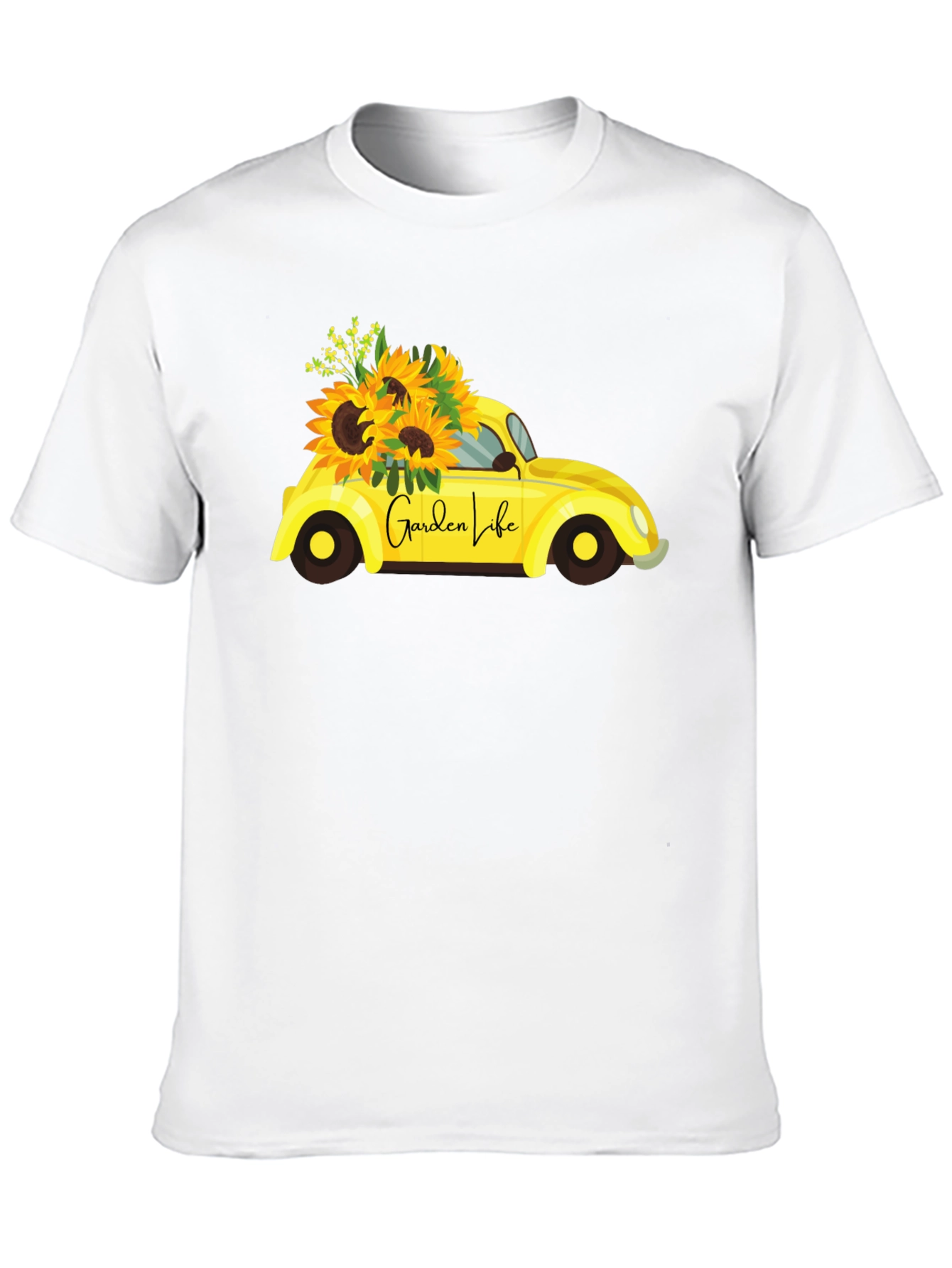 Garden Life Black T-Shirt - Sunflower Car
