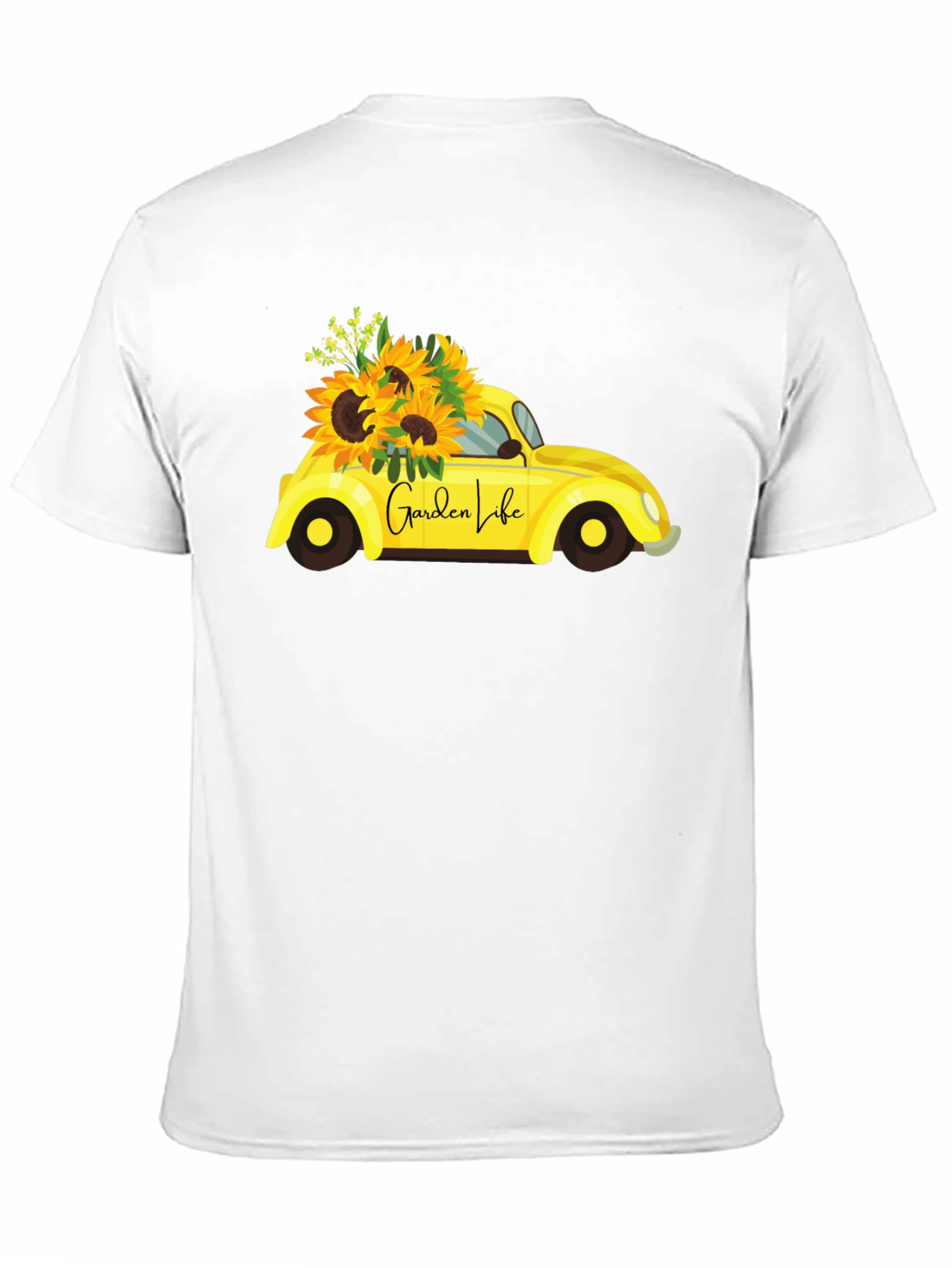 Garden Life Black T-Shirt - Sunflower Car