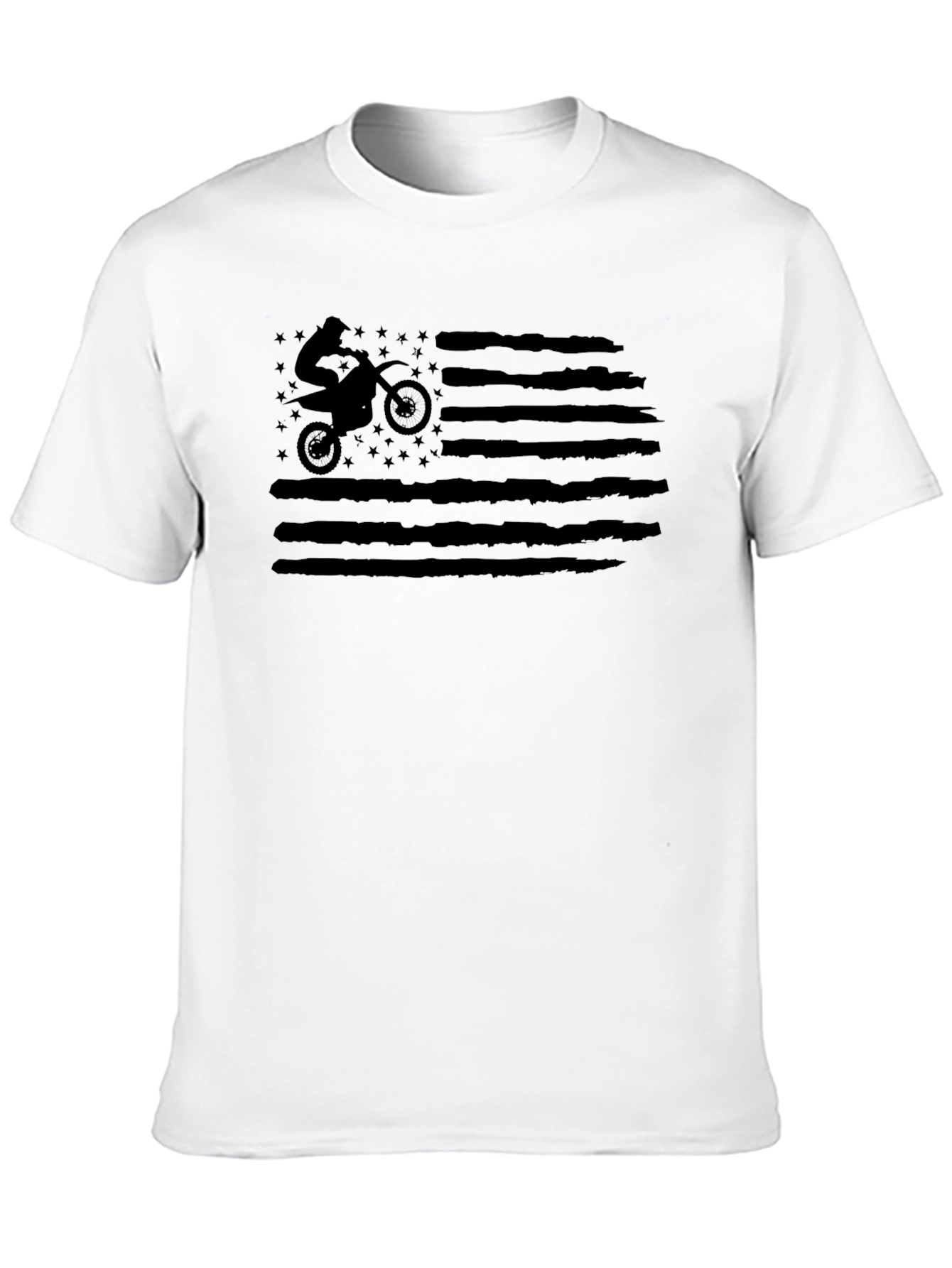 Motocross American Flag Graphic Tee