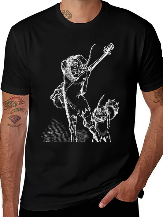 Musician Graphic Tee - Black Cotton T-Shirt