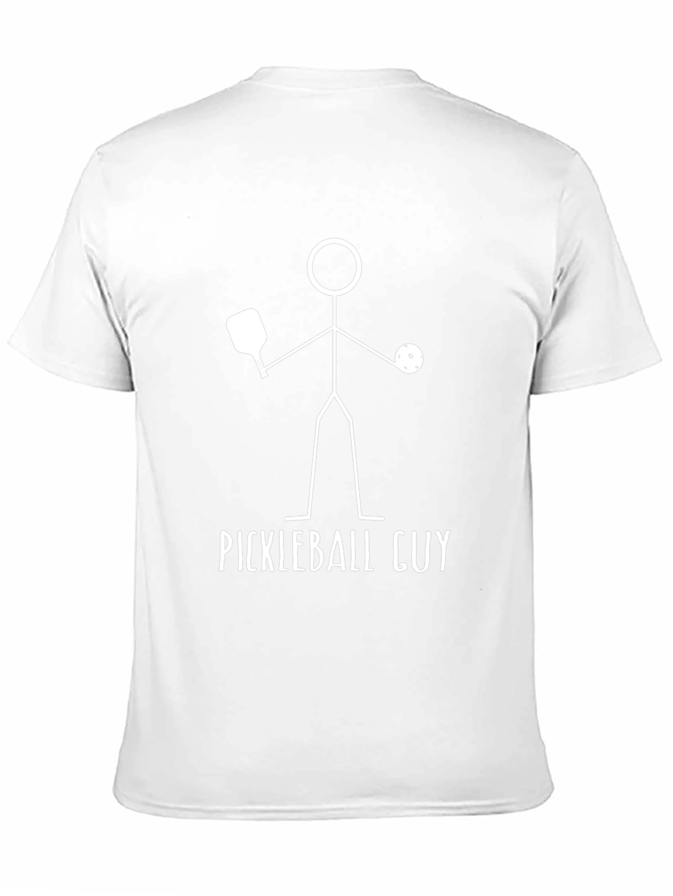Pickleball Guy T-Shirt - Funny Stick Figure Player Tee