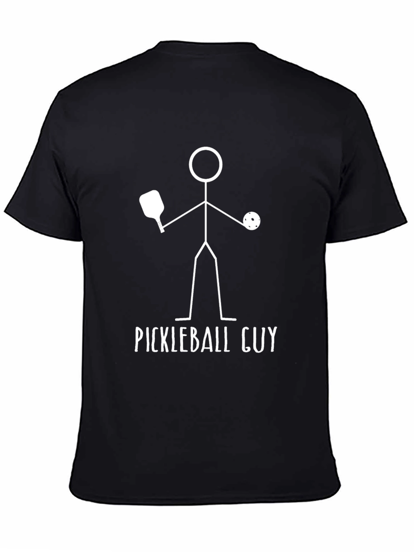 Pickleball Guy T-Shirt - Funny Stick Figure Player Tee