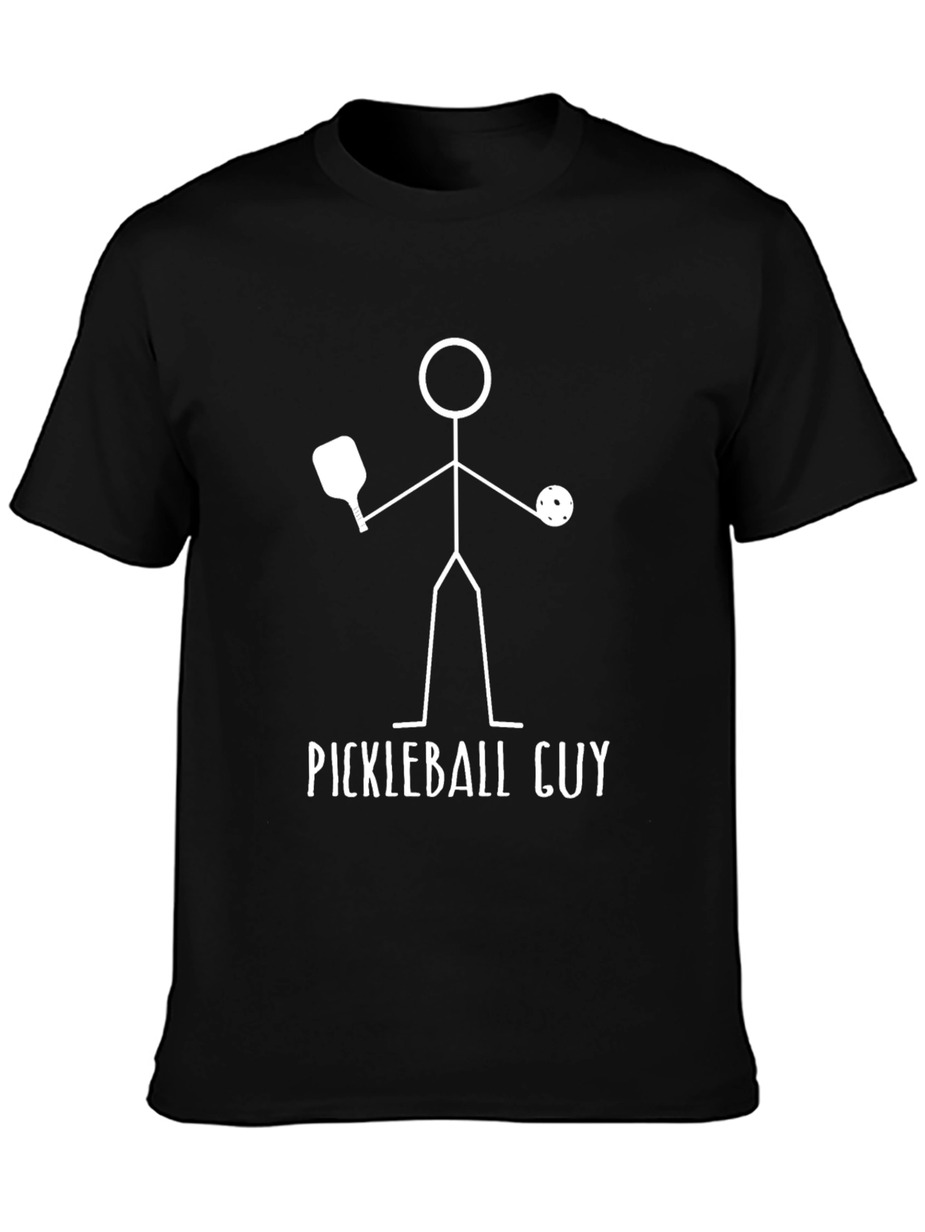 Pickleball Guy T-Shirt - Funny Stick Figure Player Tee