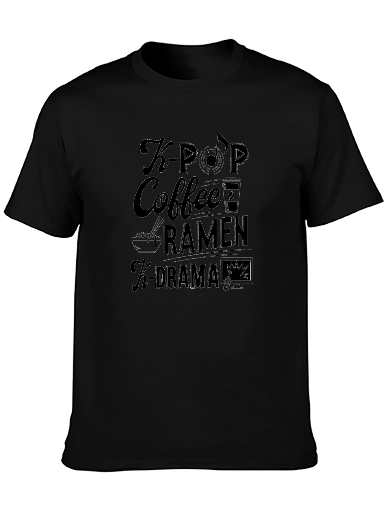 K-Pop Fan Black T-Shirt