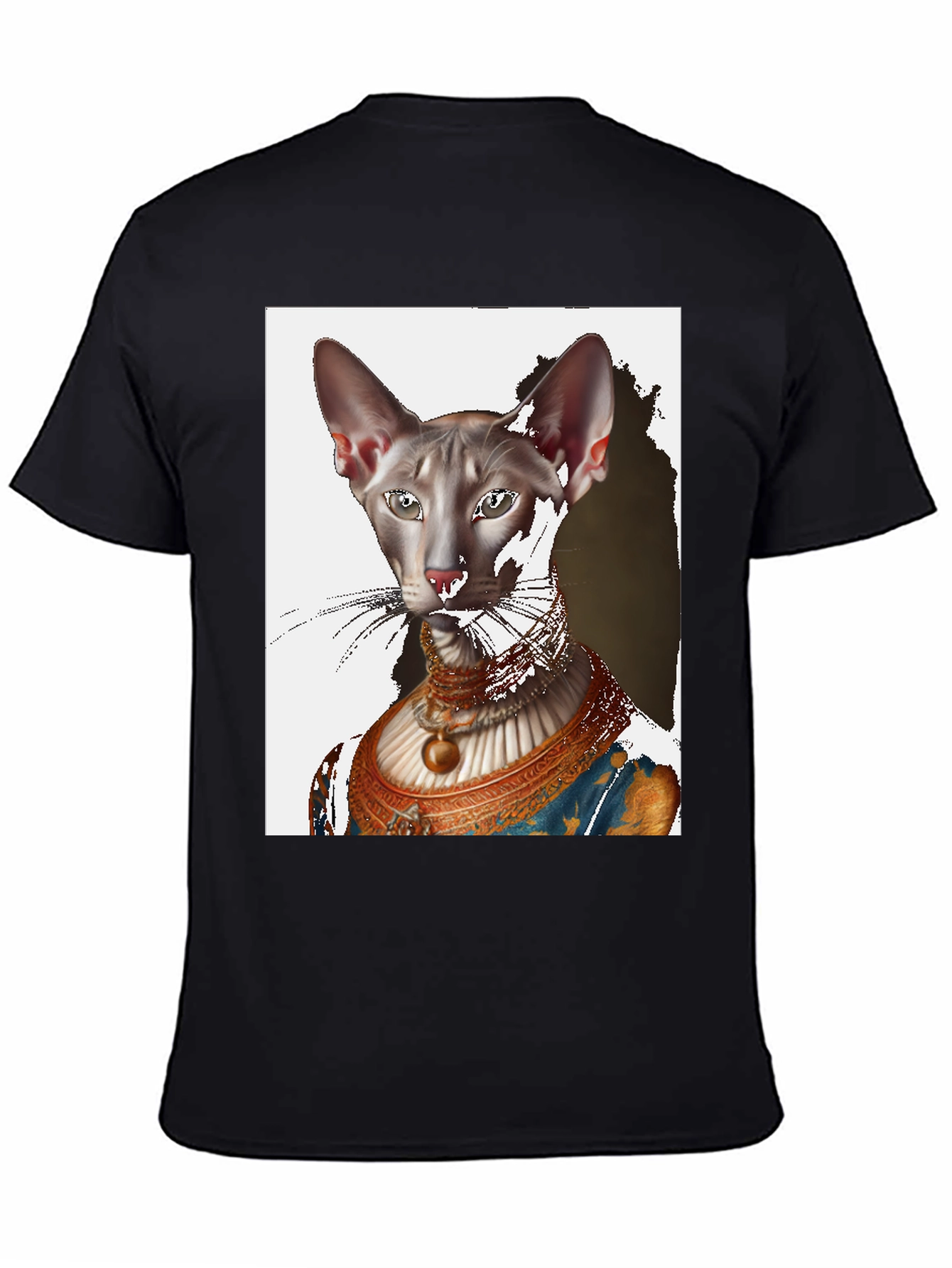 Cat Portrait T-Shirt: Regal Feline Fashion