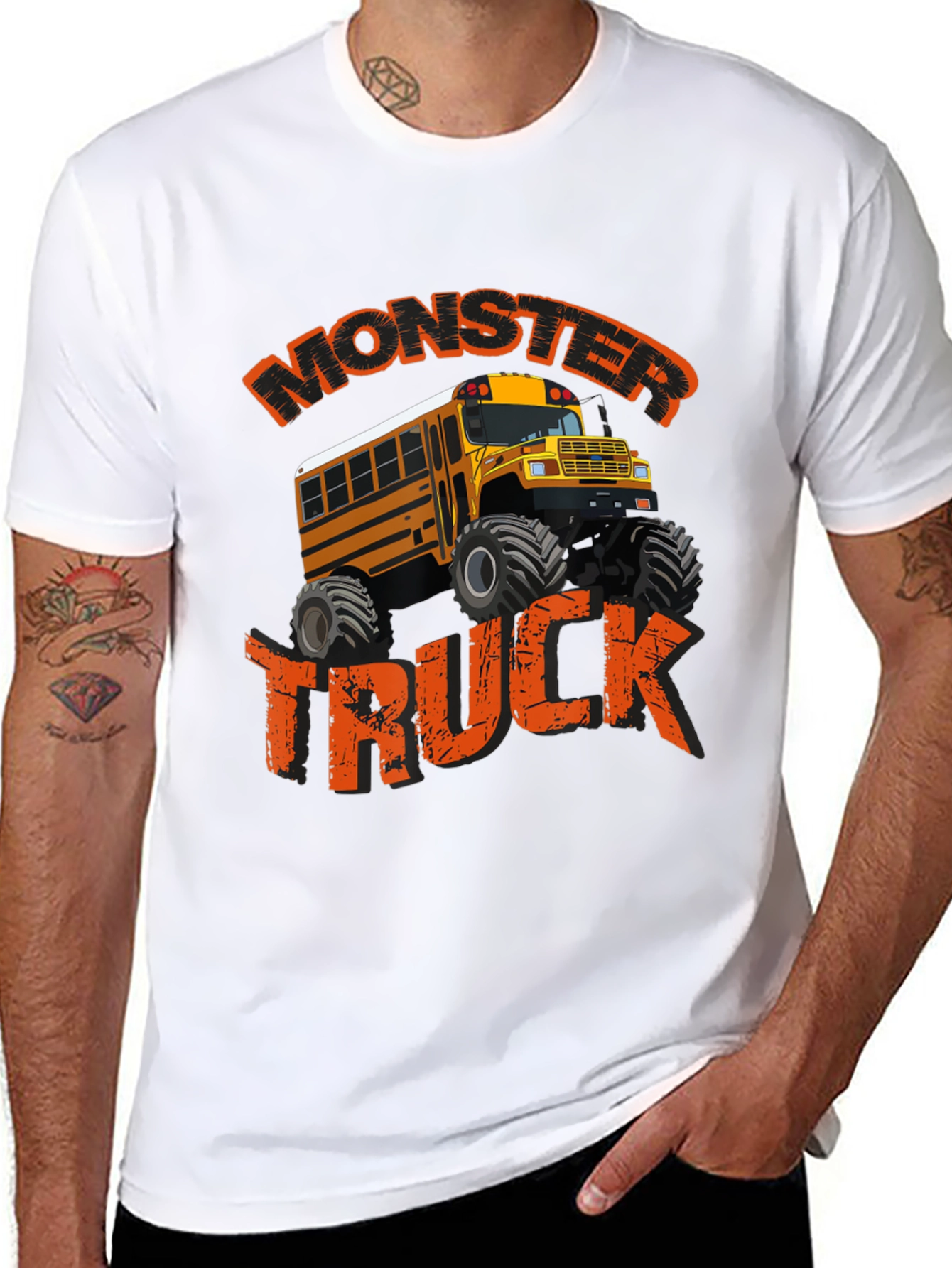 Monster Truck School Bus Graphic Tee