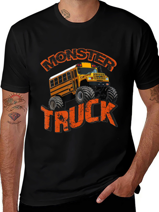 Monster Truck School Bus Graphic Tee