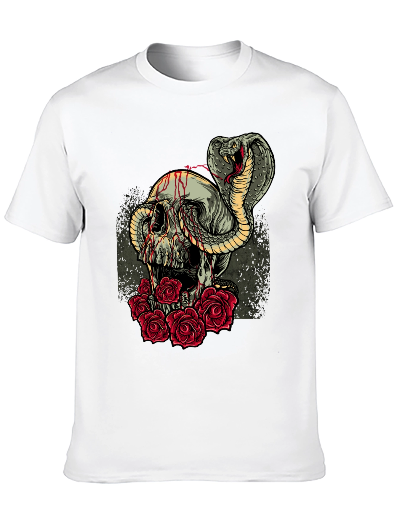 Skull & Snake Graphic Tee - Mens Black T-Shirt