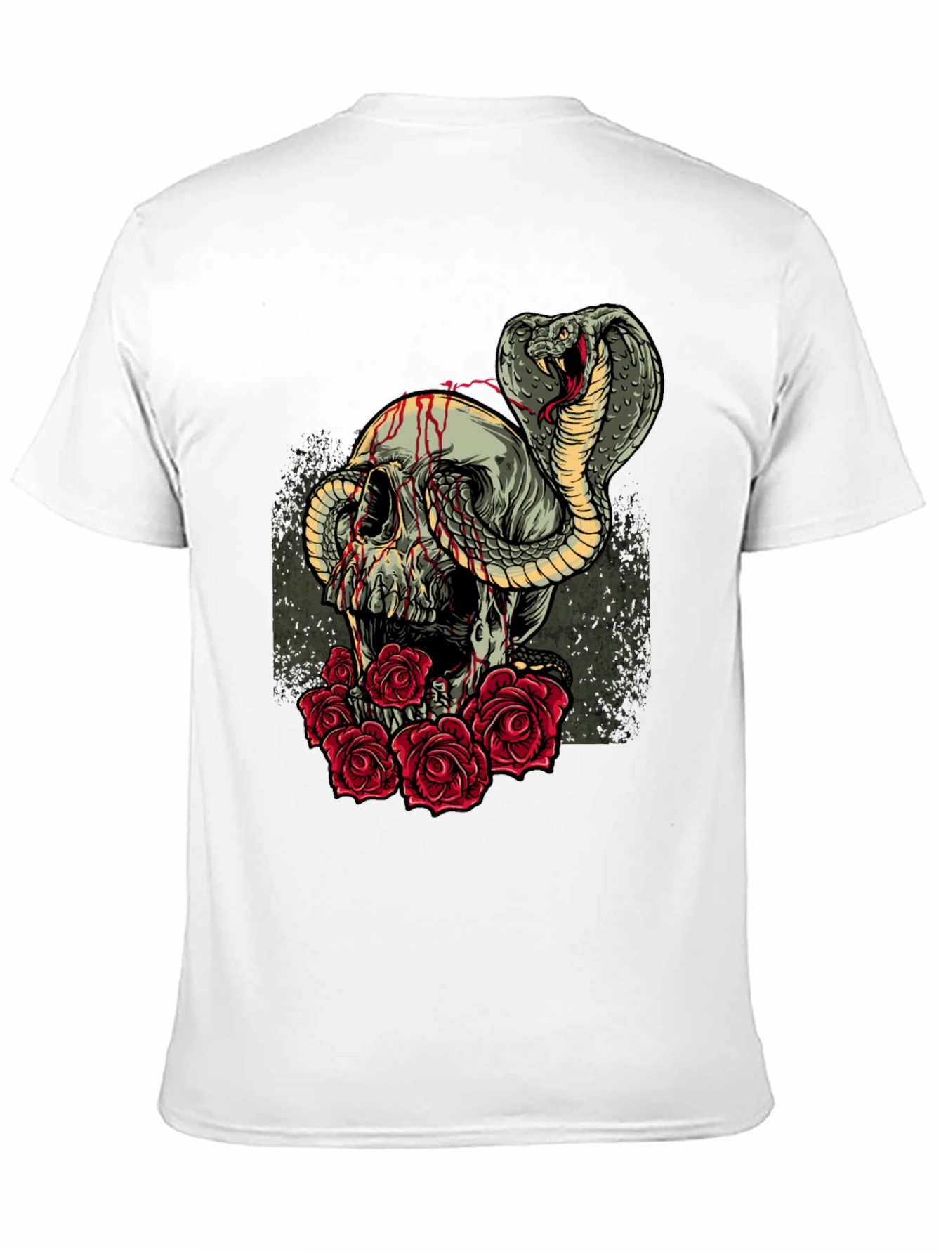 Skull & Snake Graphic Tee - Mens Black T-Shirt