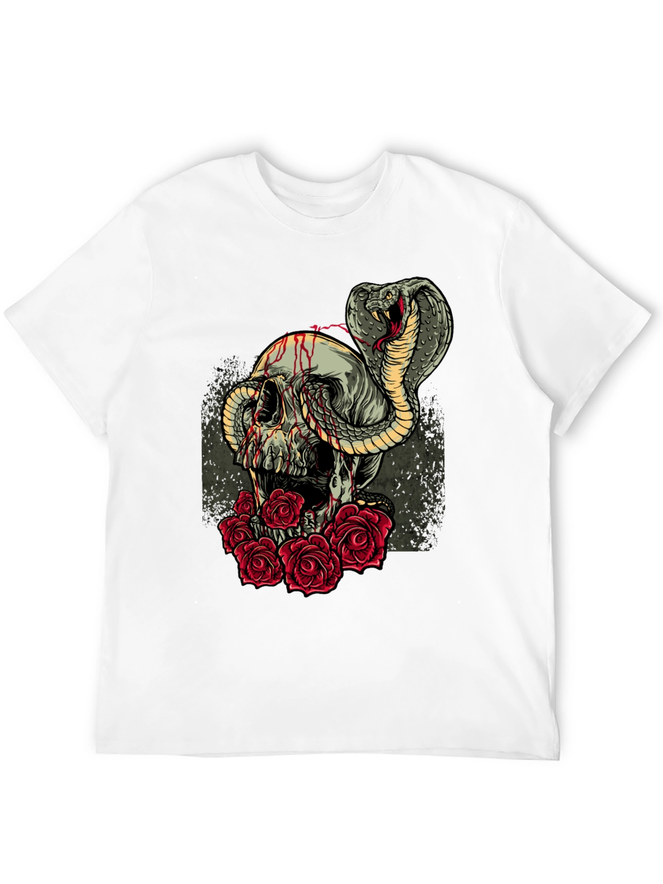 Skull & Snake Graphic Tee - Mens Black T-Shirt