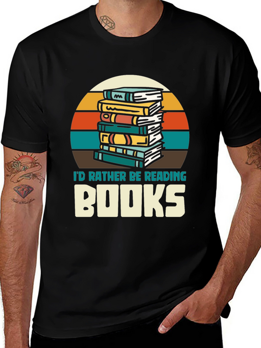 Retro Reading T-Shirt - Id Rather Be Reading Books