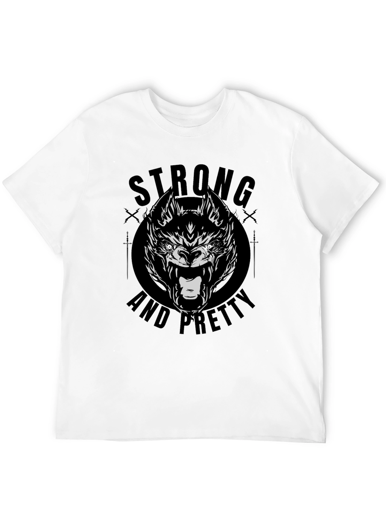 Strong and Pretty Wolf Graphic T-Shirt