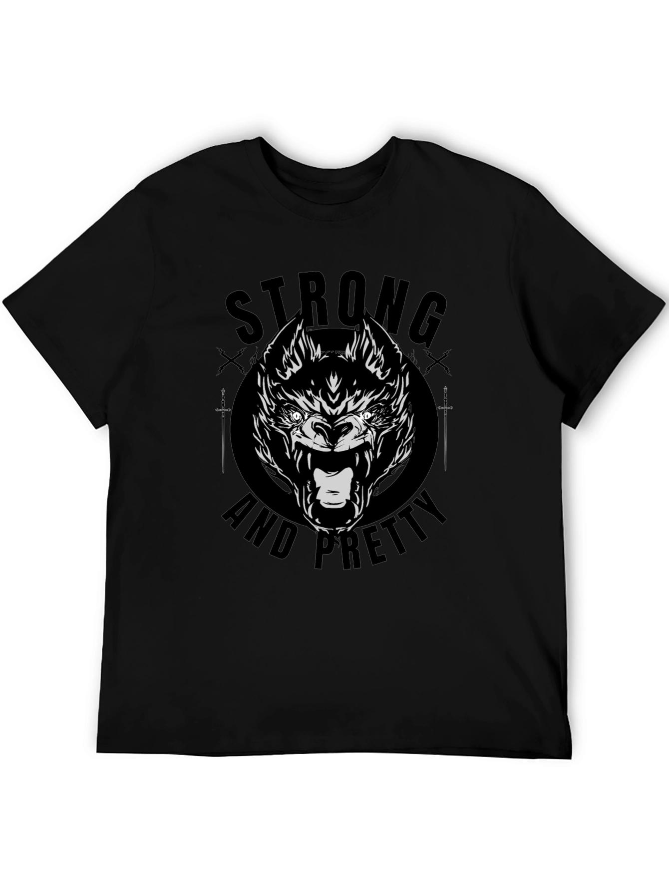 Strong and Pretty Wolf Graphic T-Shirt