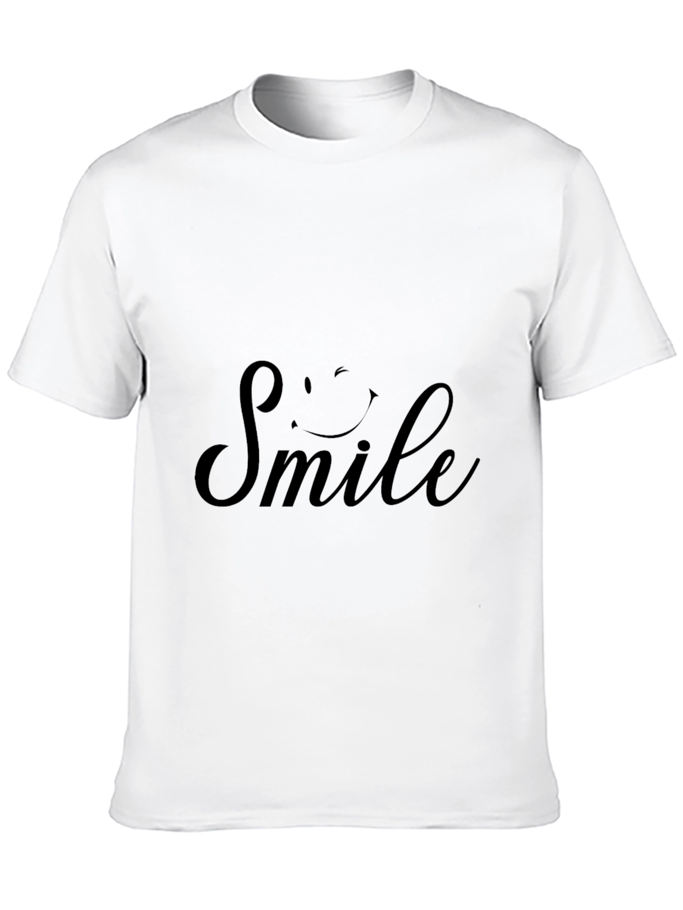 Smile Graphic Print Crew Neck T-Shirt