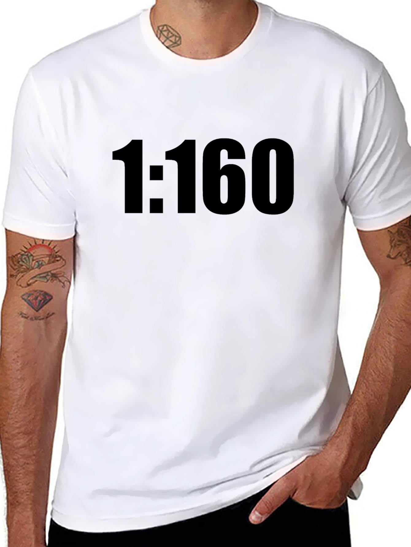 1:160 Scale Black T-Shirt
