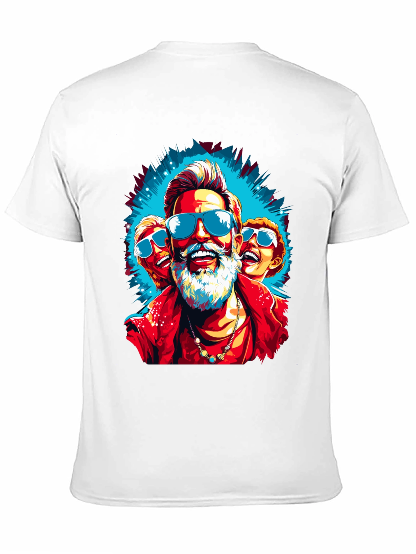 Funky Santa Graphic Tee - Cool Holiday Style