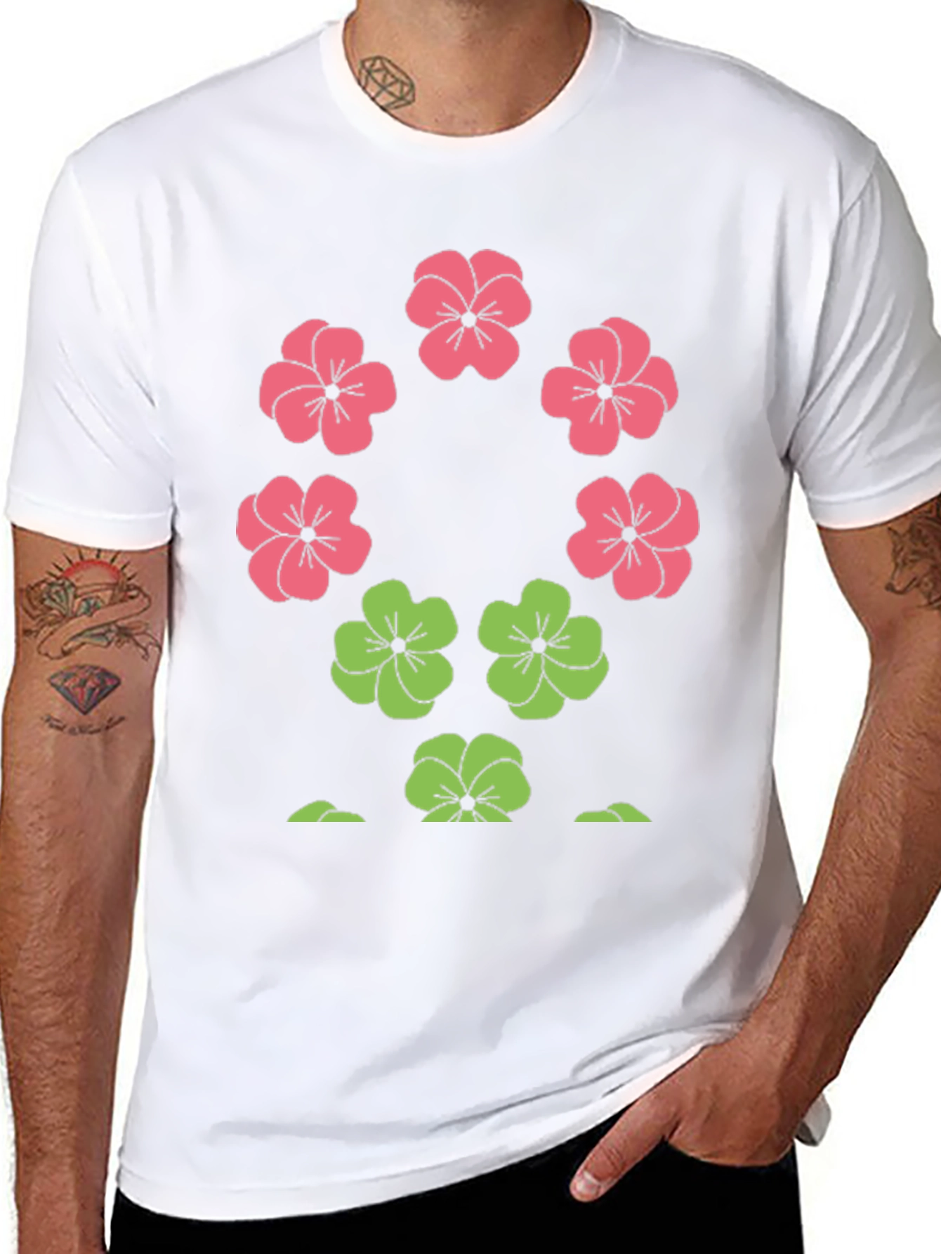 Floral Print Crew Neck T-Shirt