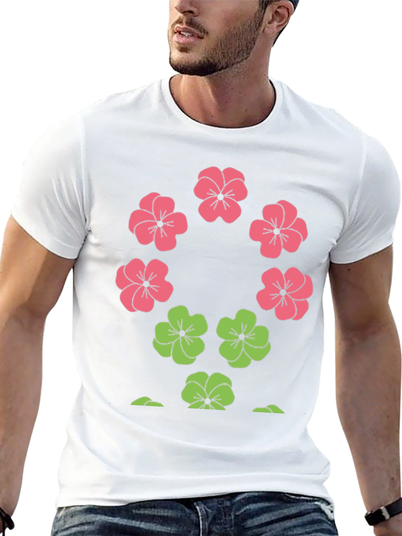 Floral Print Crew Neck T-Shirt