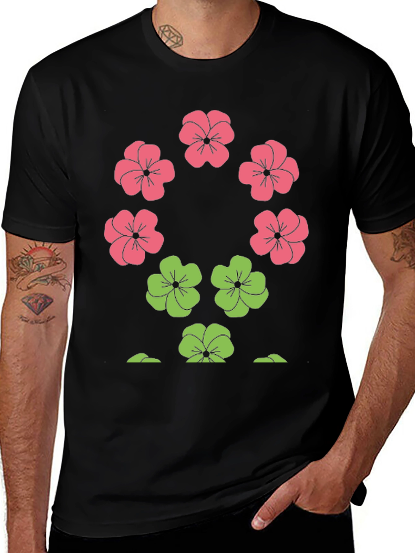 Floral Print Crew Neck T-Shirt