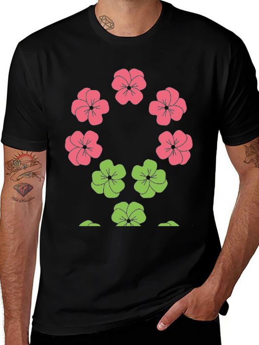 Floral Print Crew Neck T-Shirt