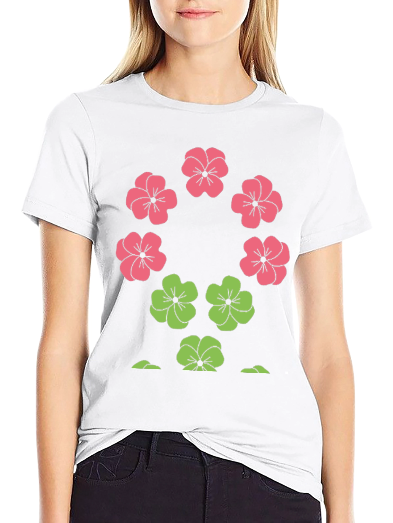 Floral Print Crew Neck T-Shirt