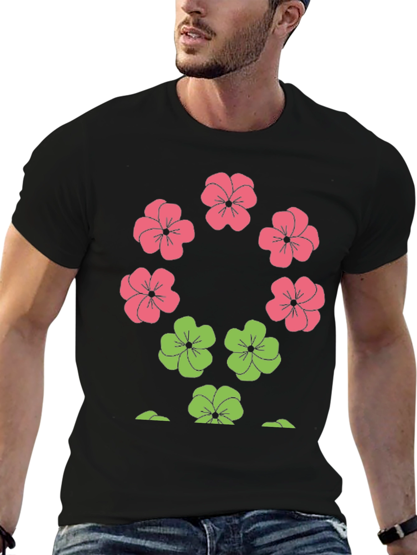 Floral Print Crew Neck T-Shirt