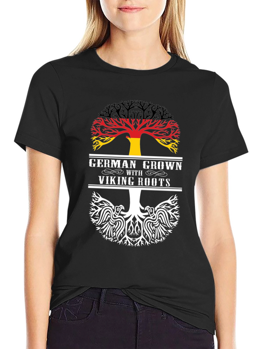 German Grown Viking Roots Graphic Tee - Black
