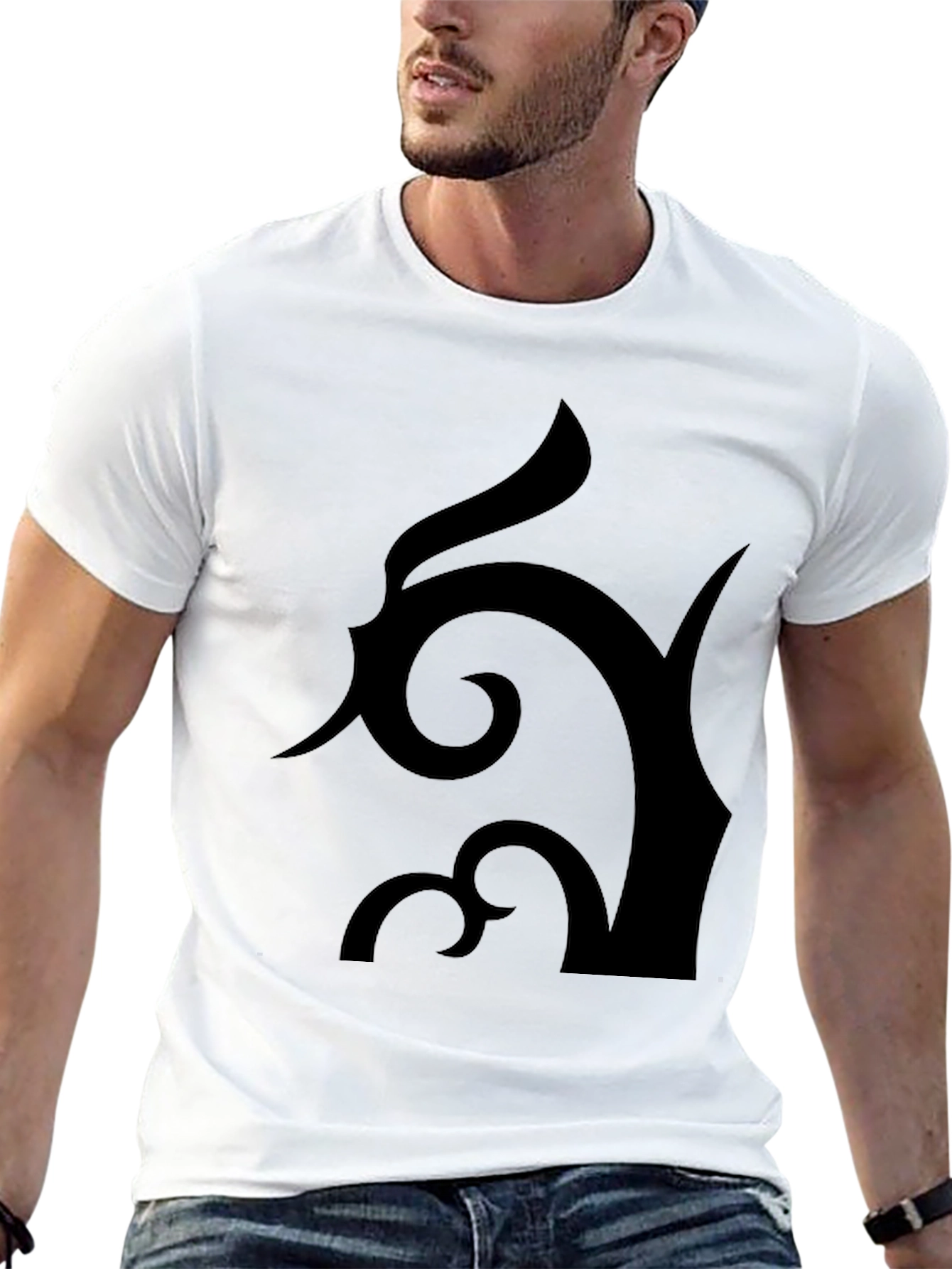 Abstract Design Black T-Shirt