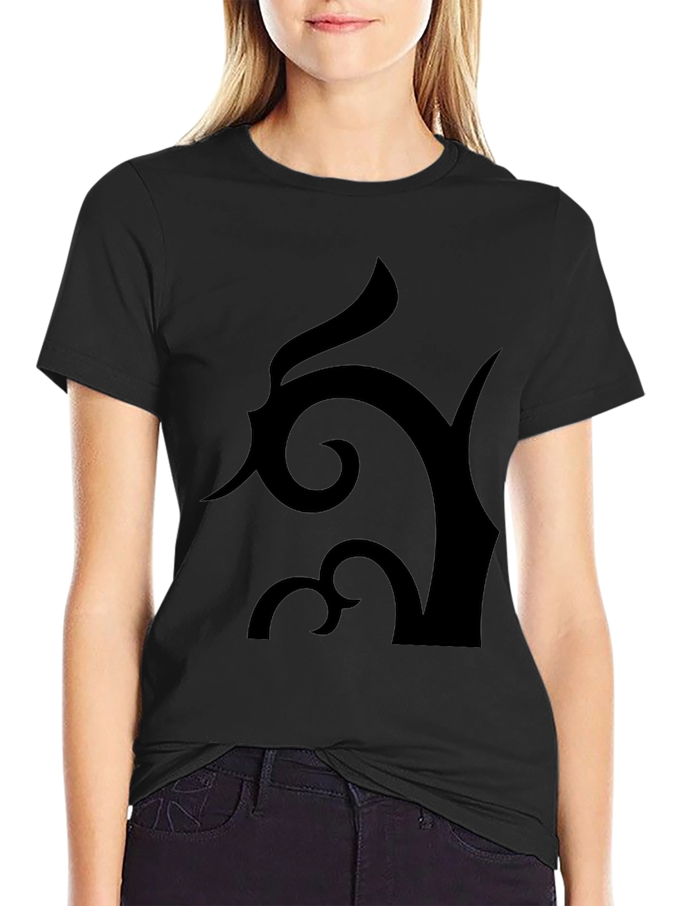 Abstract Design Black T-Shirt
