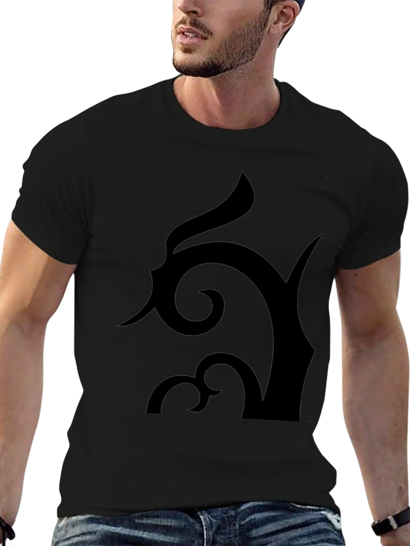 Abstract Design Black T-Shirt