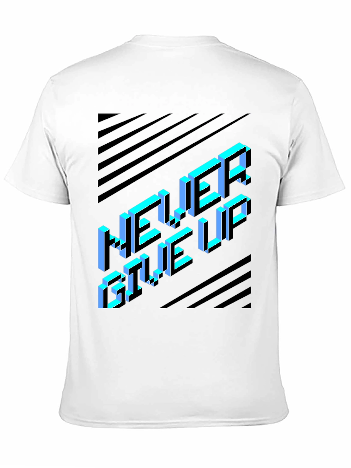 Never Give Up Graphic Tee - Black