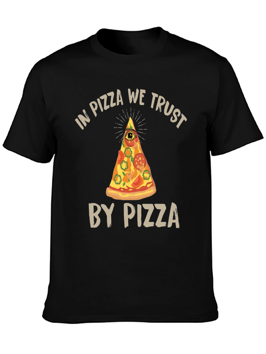 Pizza T-Shirt: In Pizza We Trust Funny Graphic Tee