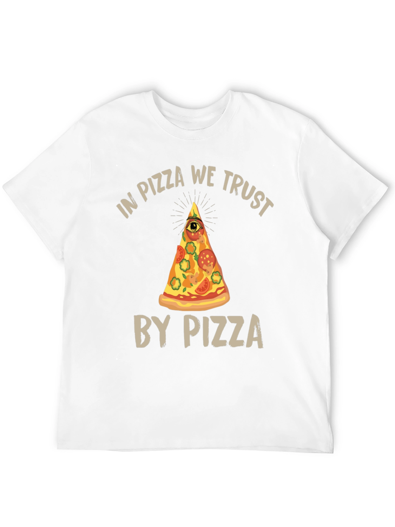 Pizza T-Shirt: In Pizza We Trust Funny Graphic Tee