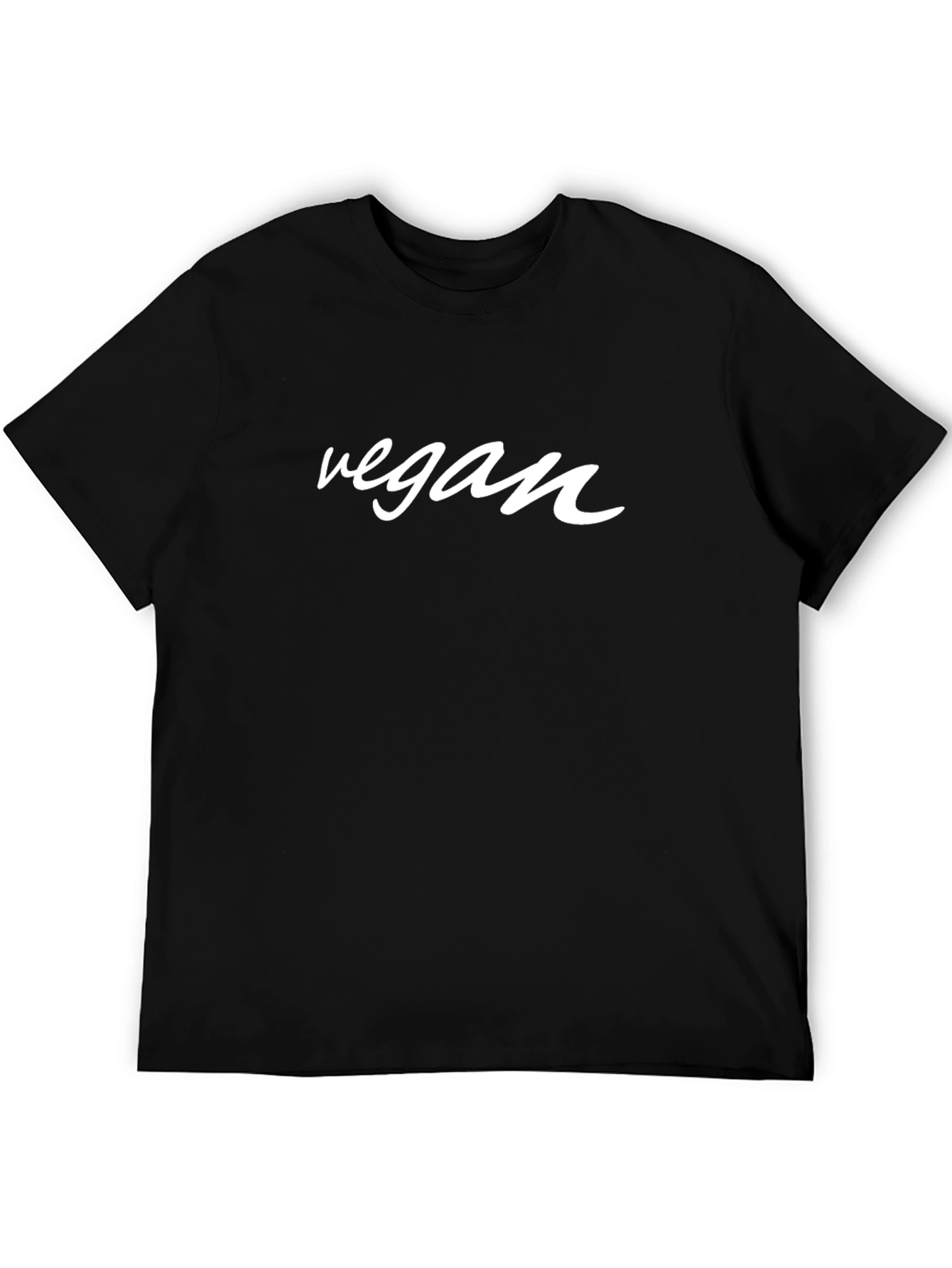 Vegan Statement T-Shirt - Classic Black Crew Neck