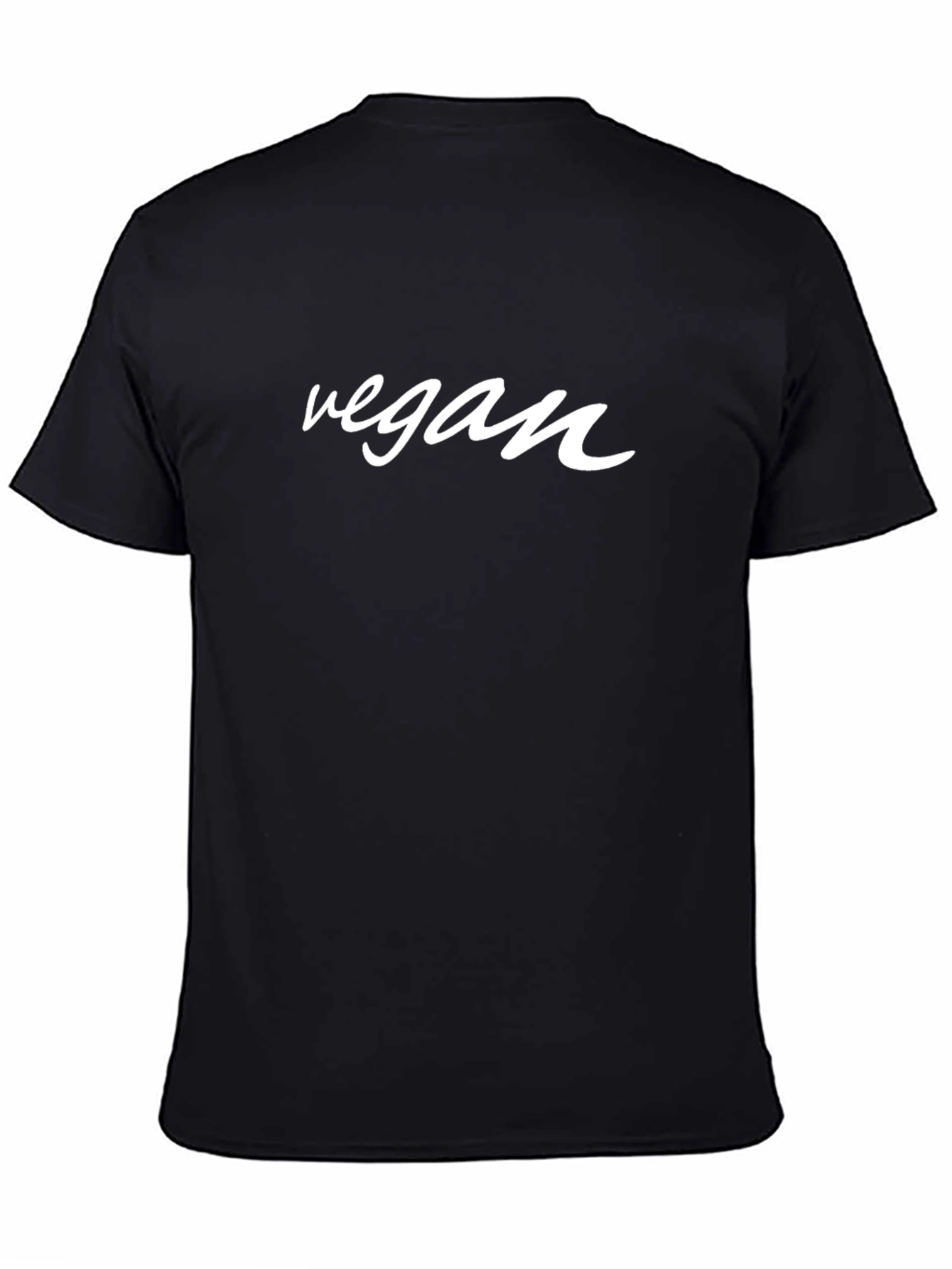 Vegan Statement T-Shirt - Classic Black Crew Neck