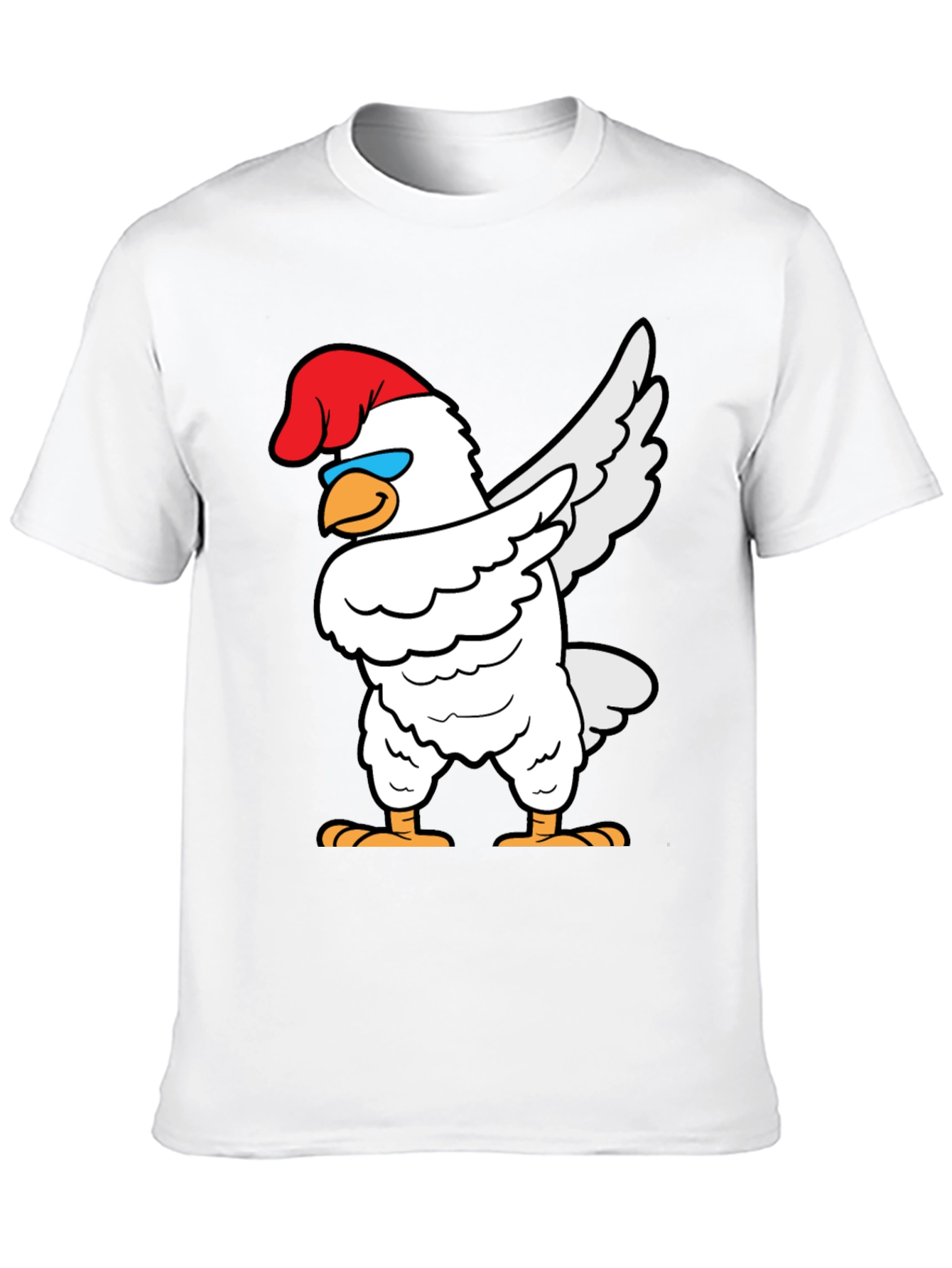 Dabbing Chicken Graphic Tee - Funny Bird T-Shirt