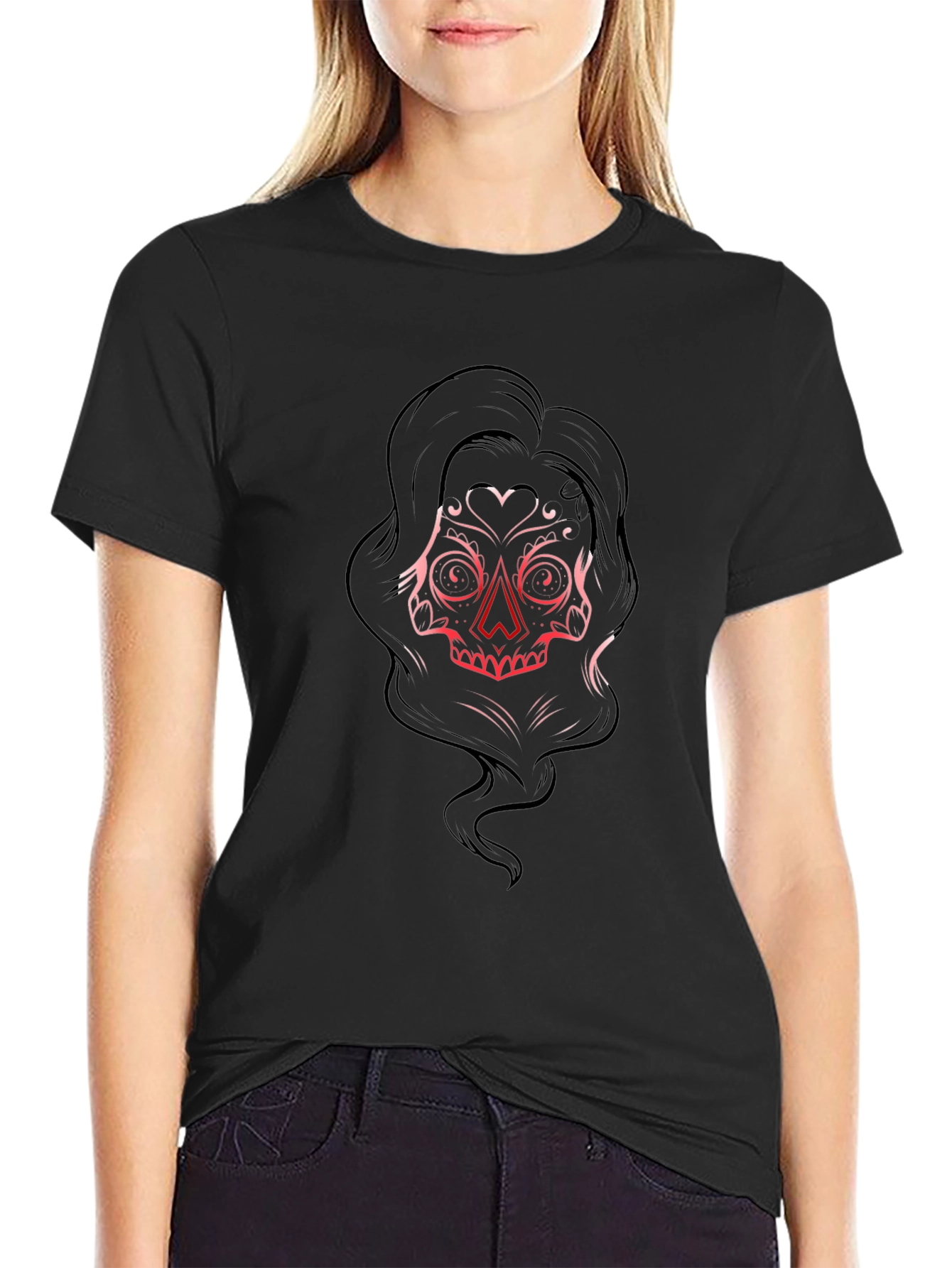 Sugar Skull T-Shirt - Day of the Dead Style
