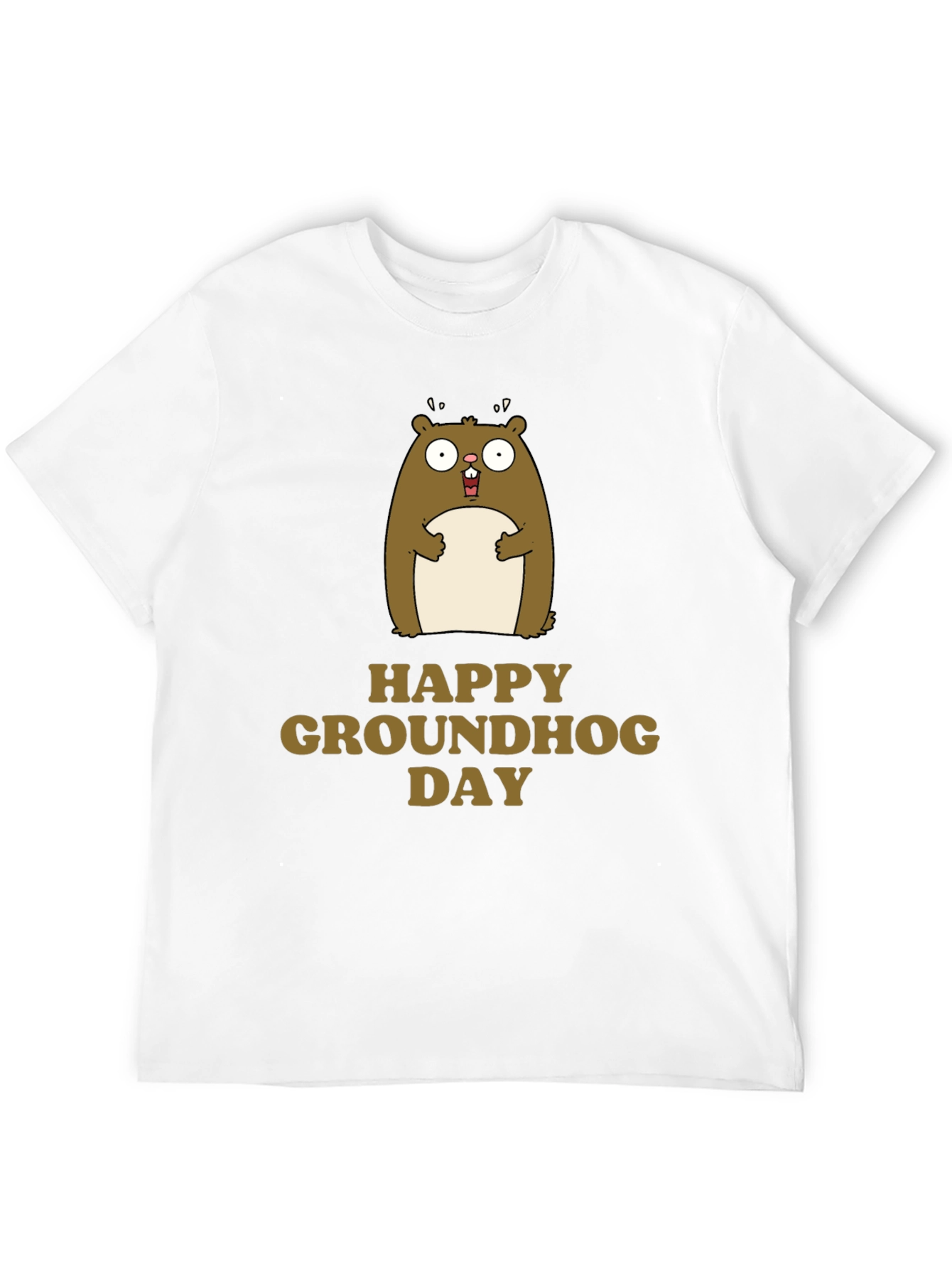 Happy Groundhog Day T-Shirt Cute Marmot Graphic Tee