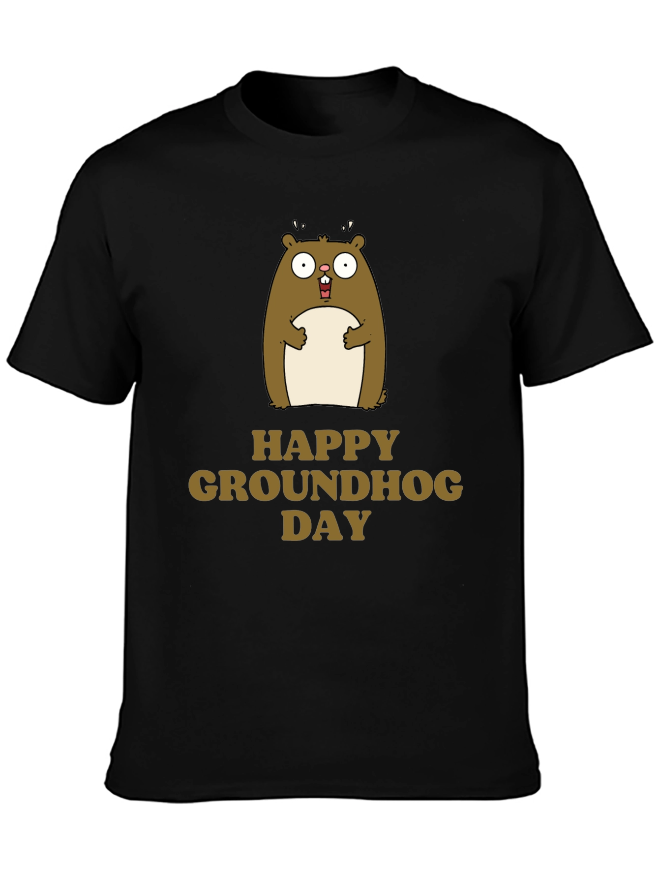 Happy Groundhog Day T-Shirt Cute Marmot Graphic Tee