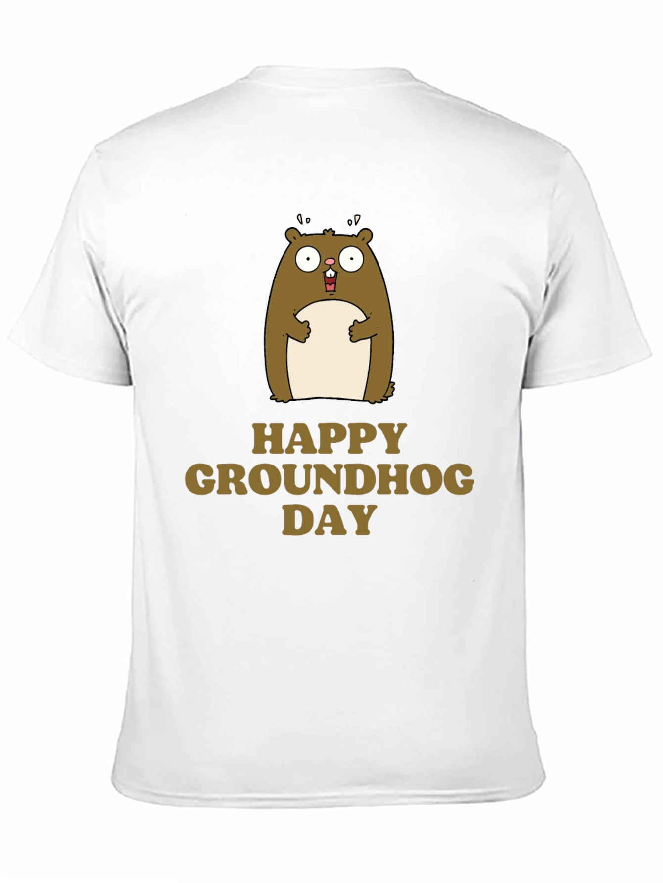 Happy Groundhog Day T-Shirt Cute Marmot Graphic Tee