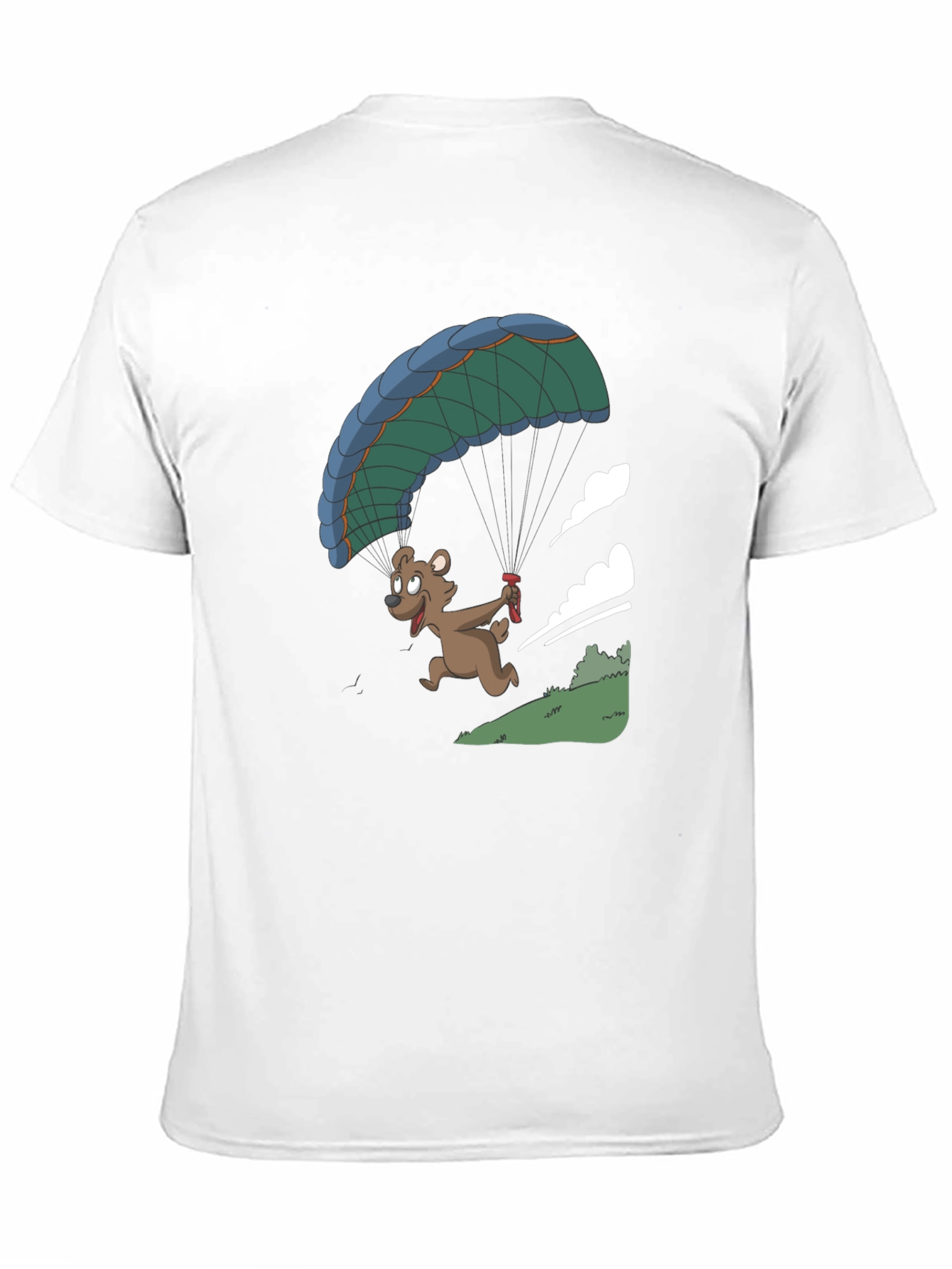 Bear Parachute Graphic T-Shirt - Black Casual Tee