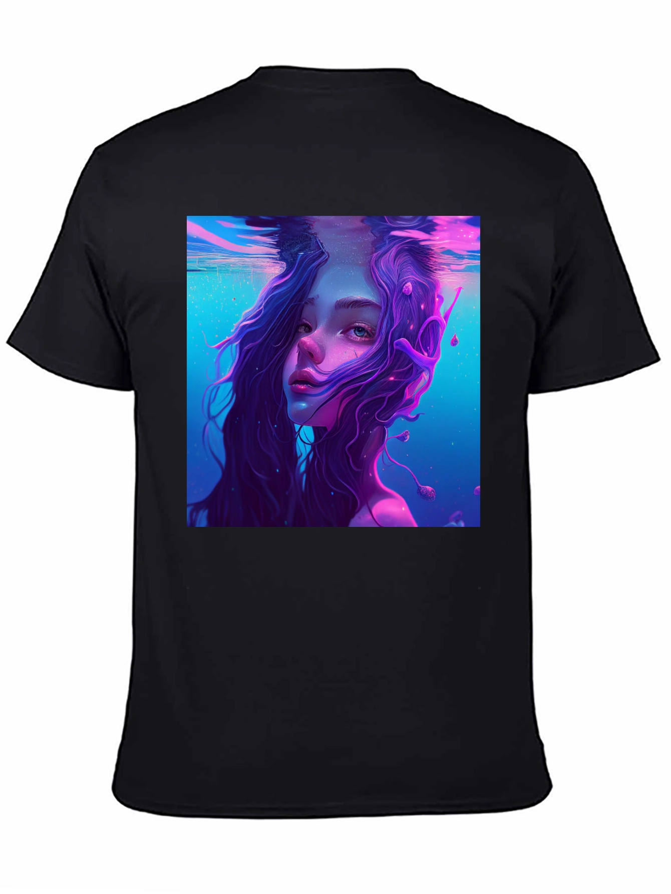 Underwater Dreamscape Graphic Tee - Mens Black T-Shirt