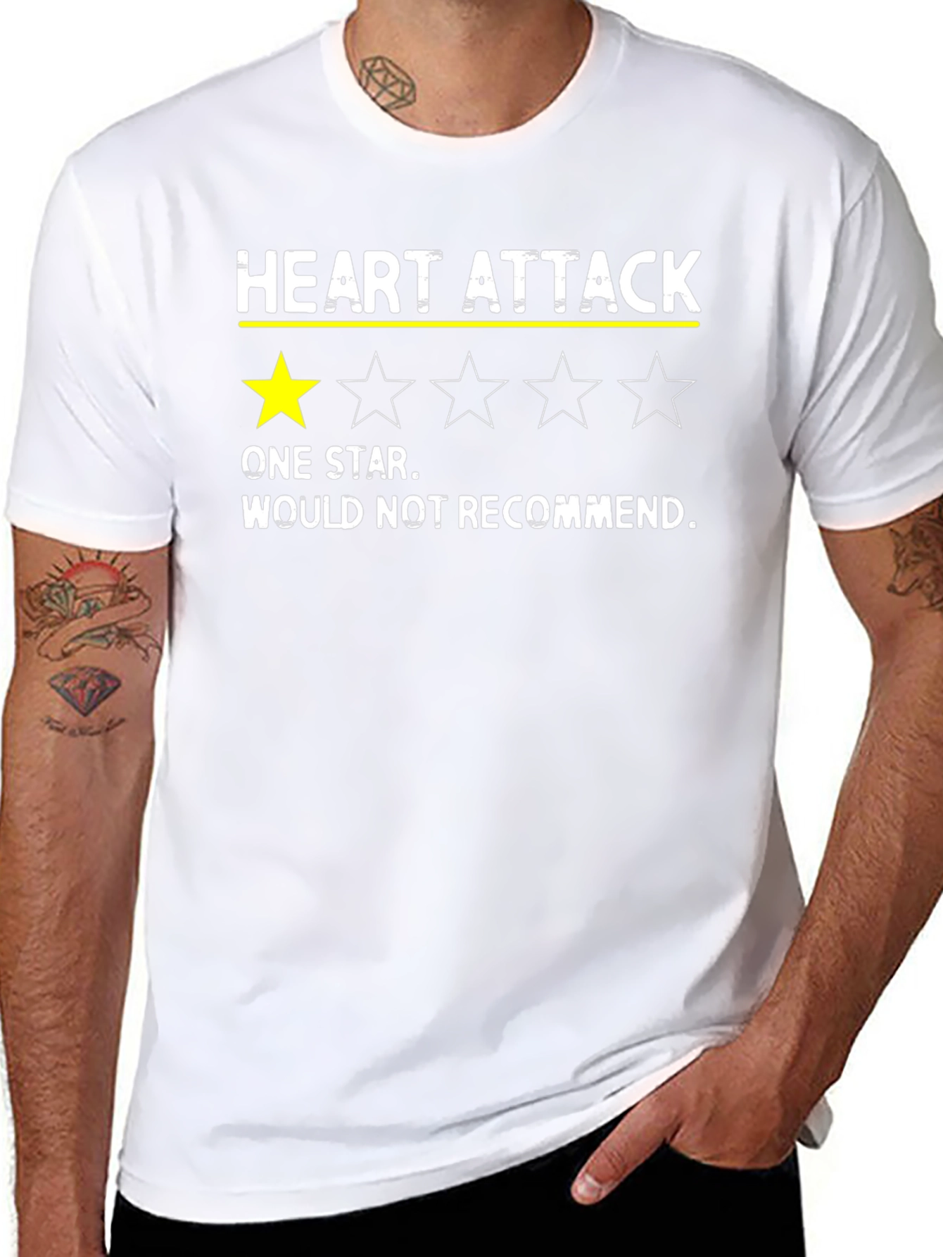 Heart Attack One Star Funny T-Shirt