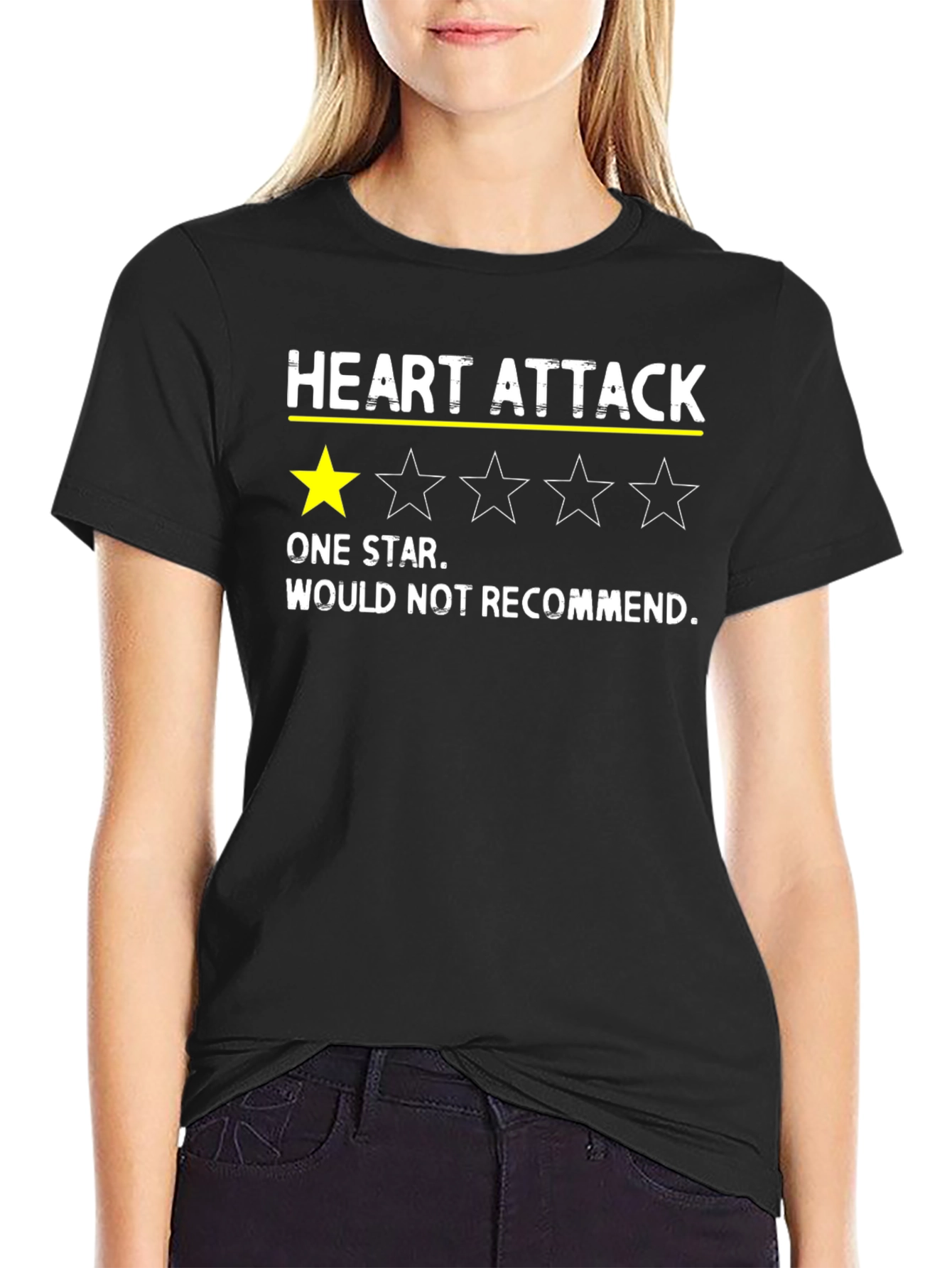 Heart Attack One Star Funny T-Shirt